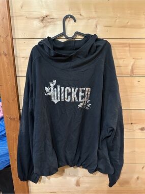 Black 'WICKED' Graphic Hoodie